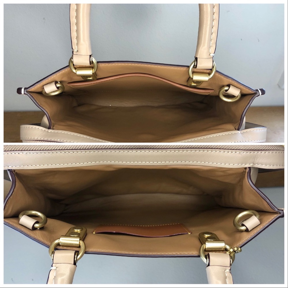 Disney X Coach Rogue 25 In Signature Canvas With Patches Sand Taupe - Picture 9 of 12